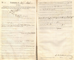 An Oath of Loyalty signed by James G. Adkins. Image courtesy of William Jewell College.