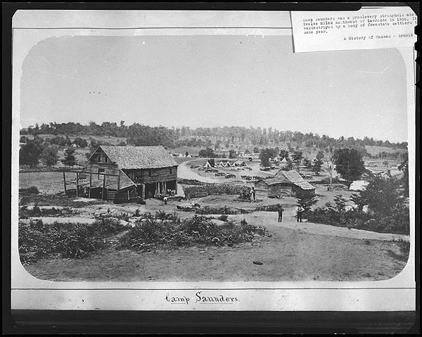 Camp Saunders, Douglas County, Kansas. Courtesy of the Kansas Historical Society. 