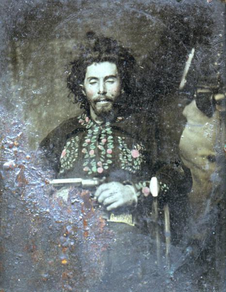 Tintype photograph of "Bloody Bill" Anderson, taken shortly after his death. Courtesy of Wilson’s Creek National Battlefield.