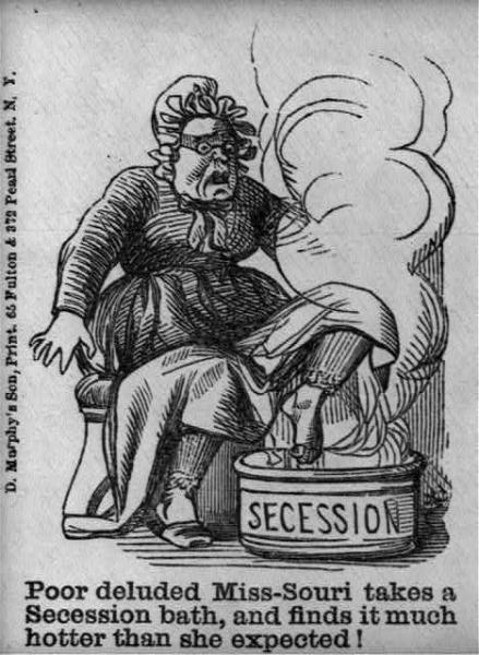 An 1861 political cartoon. Courtesy of the Library of Congress.