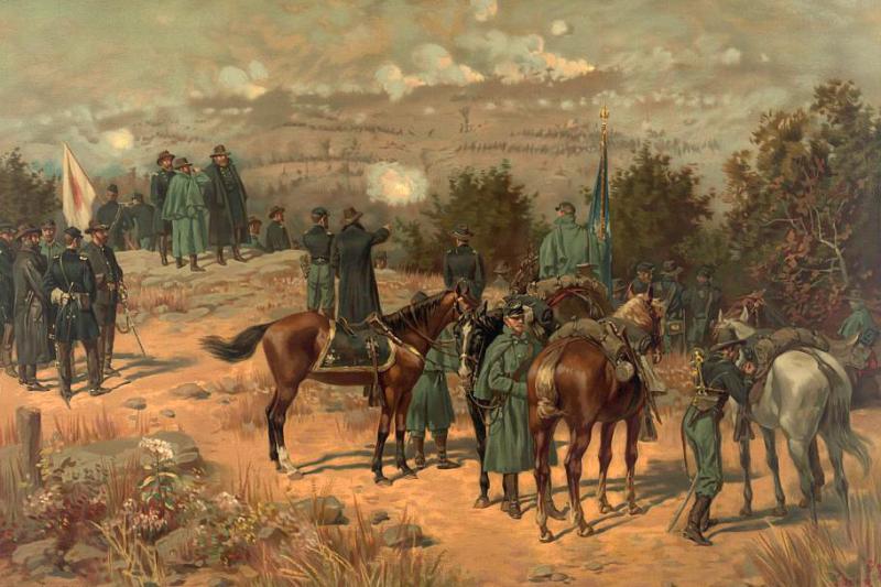 Thure de Thulstrup painting of the Battle of Chattanooga. Courtesy of the Library of Congress.