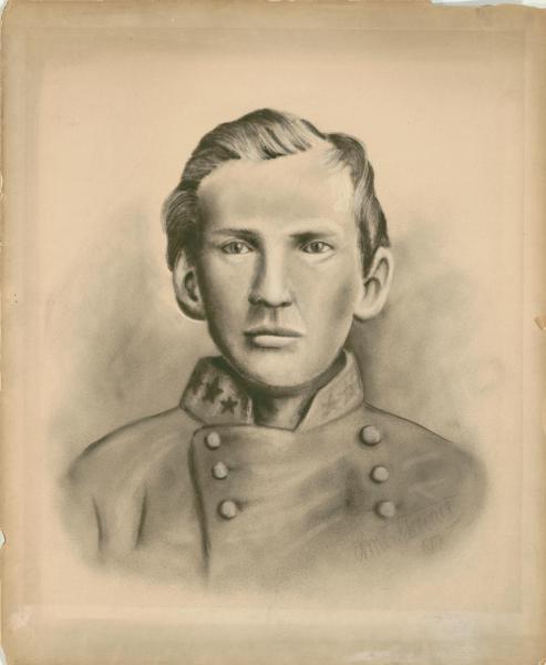 Frank James in Confederate cavalry uniform. Courtesy of Missouri Valley Special Collections.