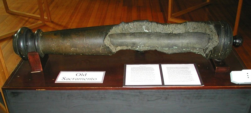 The "Old Sacramento" cannon. Collection of the Douglas County Historical Society, Watkins Museum, Lawrence, Kansas.