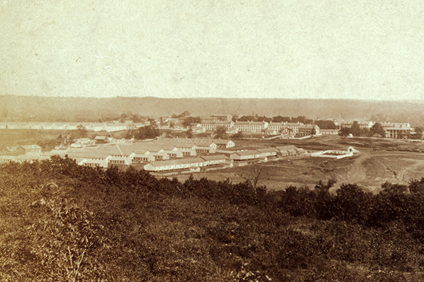 Photograph of Fort Leavenworth, taken in 1867. Courtesy of the Library of Congress.