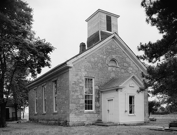 The Beecher Bible and Rifle Church, built during the Civil War in Wabaunsee, Kansas. Photograph courtesy of the Library of Congress.
