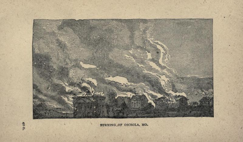 Illustration of the Sacking of Osceola. Image courtesy of the Internet Archive.