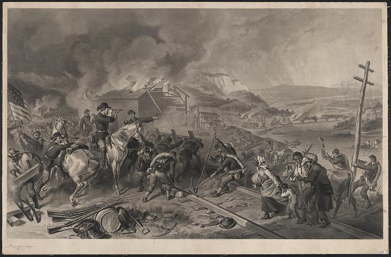 Engraving of Sherman's March to the Sea, by Alexander Hay Ritchie. Courtesy of the Library of Congress.
