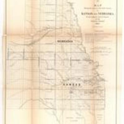 Map Showing the Progress of the Public Surveys in Kansas and Nebraska