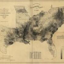 Map Showing the Distribution of the Slave Population of the Southern States of the United      States