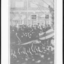 Abraham Lincoln Raising a Flag at Independence Hall, Philadelphia, in Honor of the      Admission of Kansas to the Union on Washington's Birthday