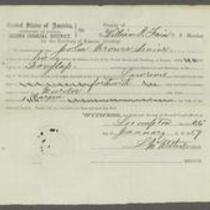 Documents Relating to Kansas Territory, U.S. District Court, 3rd District vs. James Montgomery