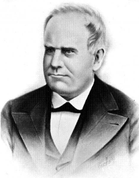 Illustrated portrait of Willard Preble Hall. Image courtesy of Wikimedia Commons.